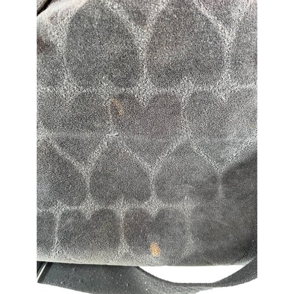 Juicy Couture Black Heart Jacquard Dearest Hobo Handbag With Charm & Adjustable - Picture 7 of 15
